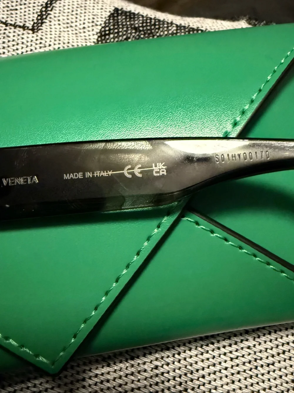 Bottega Veneta Black Square Frame Eyeglasses
